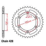 REAR SPROCKET - STEEL 49T 428P