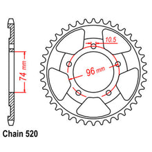 Load image into Gallery viewer, REAR SPROCKET - STEEL 41T 520P