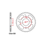 REAR SPROCKET - STEEL 30T 520P