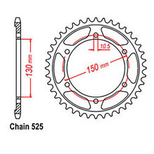 Load image into Gallery viewer, REAR SPROCKET - STEEL 46T 525P