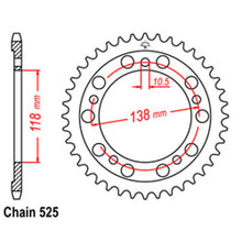 Load image into Gallery viewer, REAR SPROCKET - STEEL 39T 525P