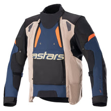 Load image into Gallery viewer, Alpinestars Halo Drystar Adventure Jacket - Dark Blue /Dark Khaki/Flame Orange
