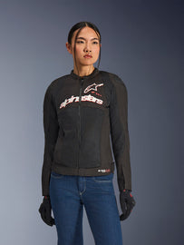 Alpinestars Women's SMX Air Riding Jacket - Black / White / Red Fluo