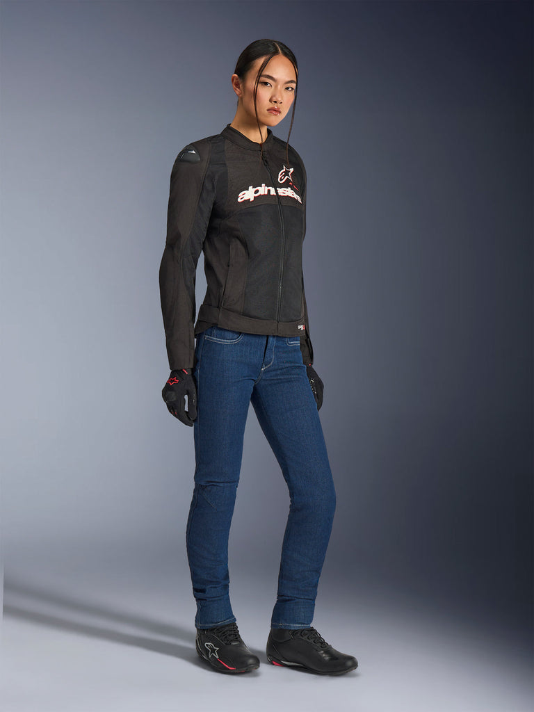 Alpinestars Women's SMX Air Riding Jacket - Black / White / Red Fluo