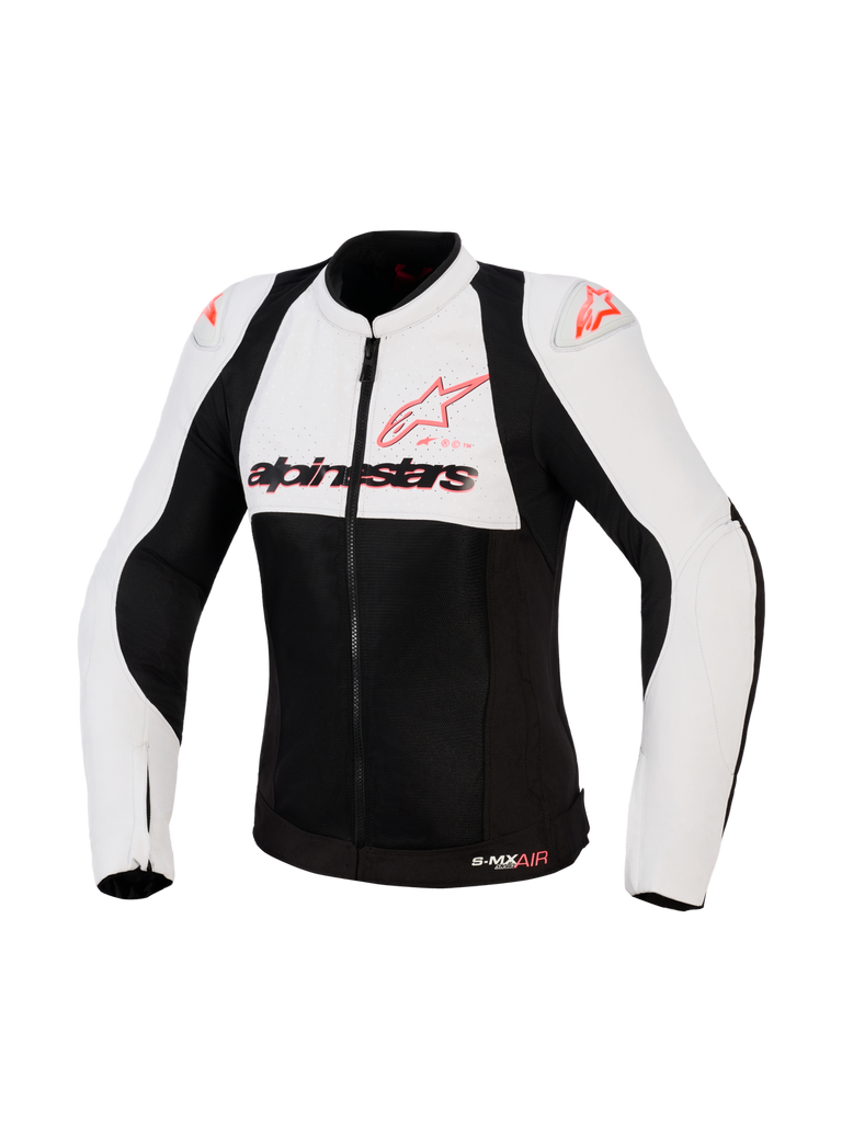 Alpinestars Women's SMX Air Riding Jacket - Ice Gray / Black / Fluo Coral