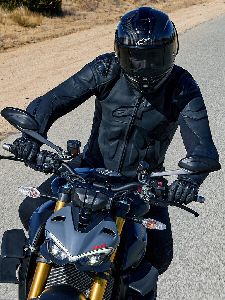 Alpinestars Dusk Airflow Leather Jacket - Black/Black