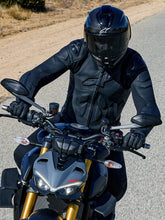 Load image into Gallery viewer, Alpinestars Dusk Airflow Leather Jacket - Black/Black