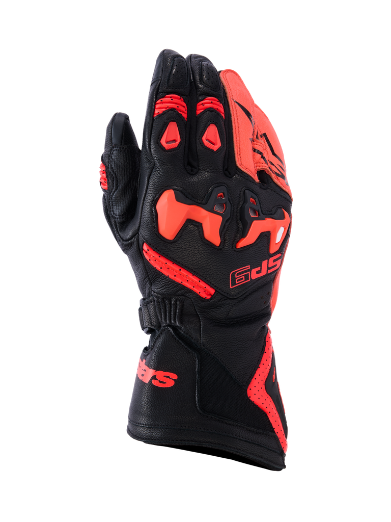 Alpinestars SP-9 Riding Gloves - Black / Fluo Red