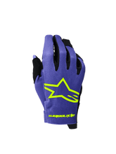 Load image into Gallery viewer, Alpinestars 2026 Youth Radar Gloves - Purple/Fluro-Yellow - View 1 | Everest Motorcycles