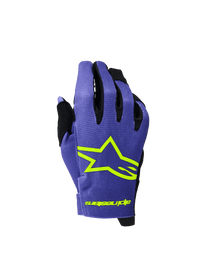 Alpinestars 2026 Youth Radar Gloves - Purple/Fluro-Yellow - View 1 | Everest Motorcycles