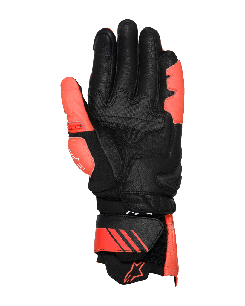 Alpinestars Gp Plus R V3 Leather Gloves - Bright-Red/Red-Fluro/Black - View 2 | Everest Motorcycles