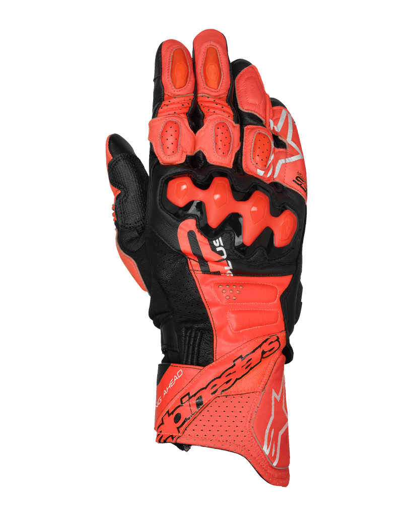 Alpinestars Gp Plus R V3 Leather Gloves - Bright-Red/Red-Fluro/Black - View 1 | Everest Motorcycles