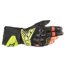Load image into Gallery viewer, Alpinestars GP Tech V2 Gloves - Black/Fluro Yellow/Fluro Red