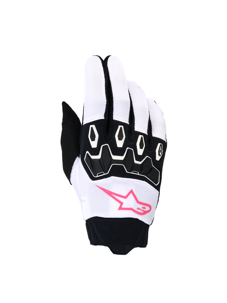 Alpinestars 2026 Stella Full Bore V2 Women's Gloves - White/Pink/Fluo Black - View 1 | Everest Motorcycles