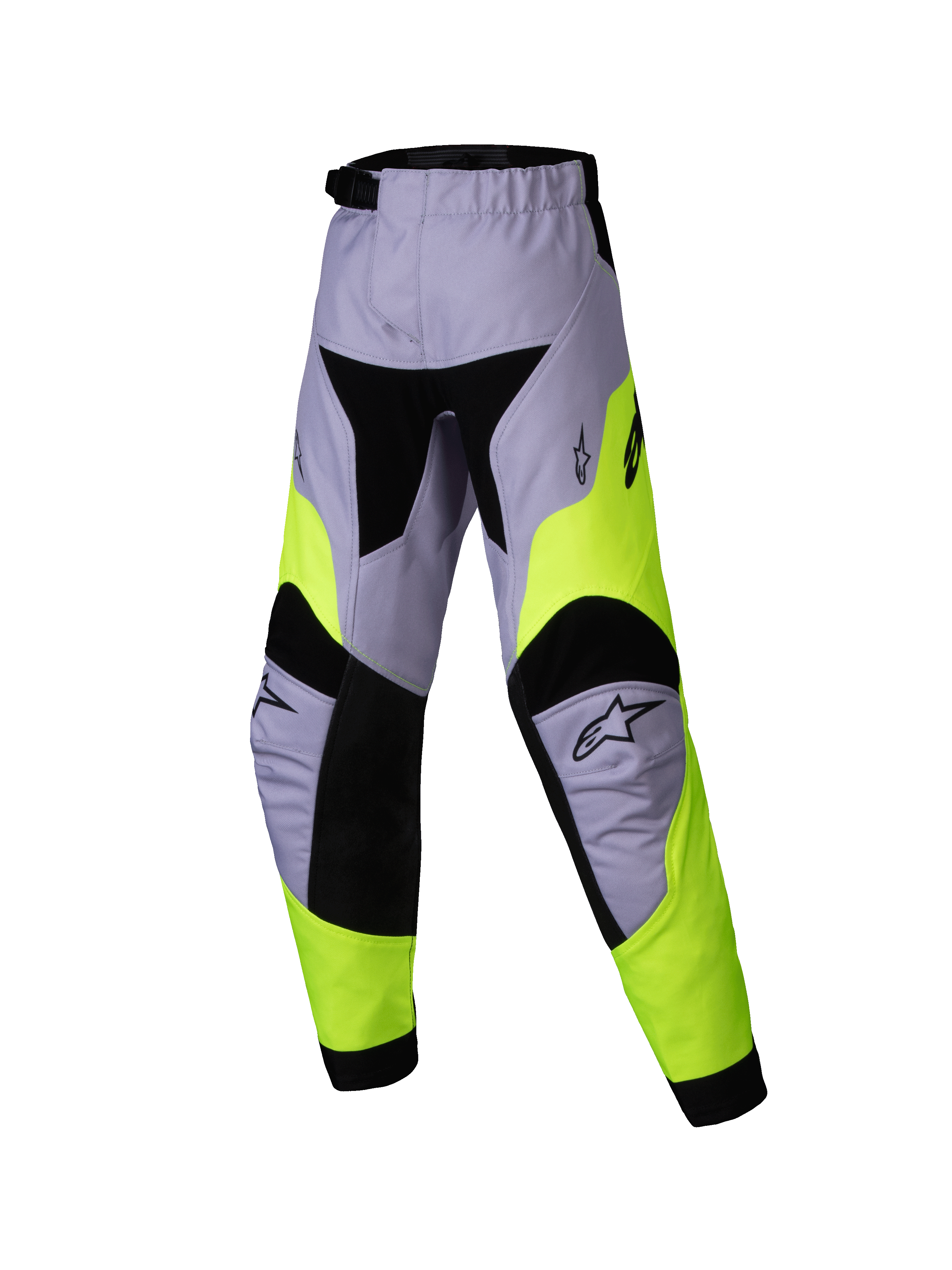 Alpineatsrs 2025 Kids Racer Veil Pants - Gray Fluro Yellow