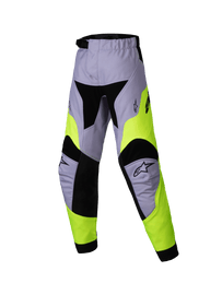 Alpineatsrs 2025 Kids Racer Veil Pants - Gray Fluro Yellow