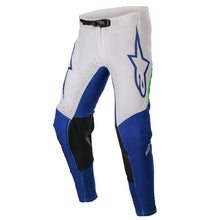 Load image into Gallery viewer, Alpinestars 2023 Supertech Risen Pants - Blue Ray White Greenfluro