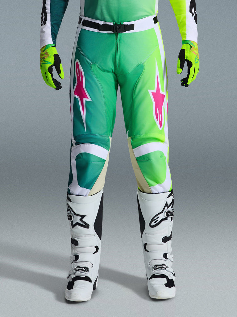 Alpinestars 2026 Racer Portl Pants - Green/White/Black - View 3 | Everest Motorcycles