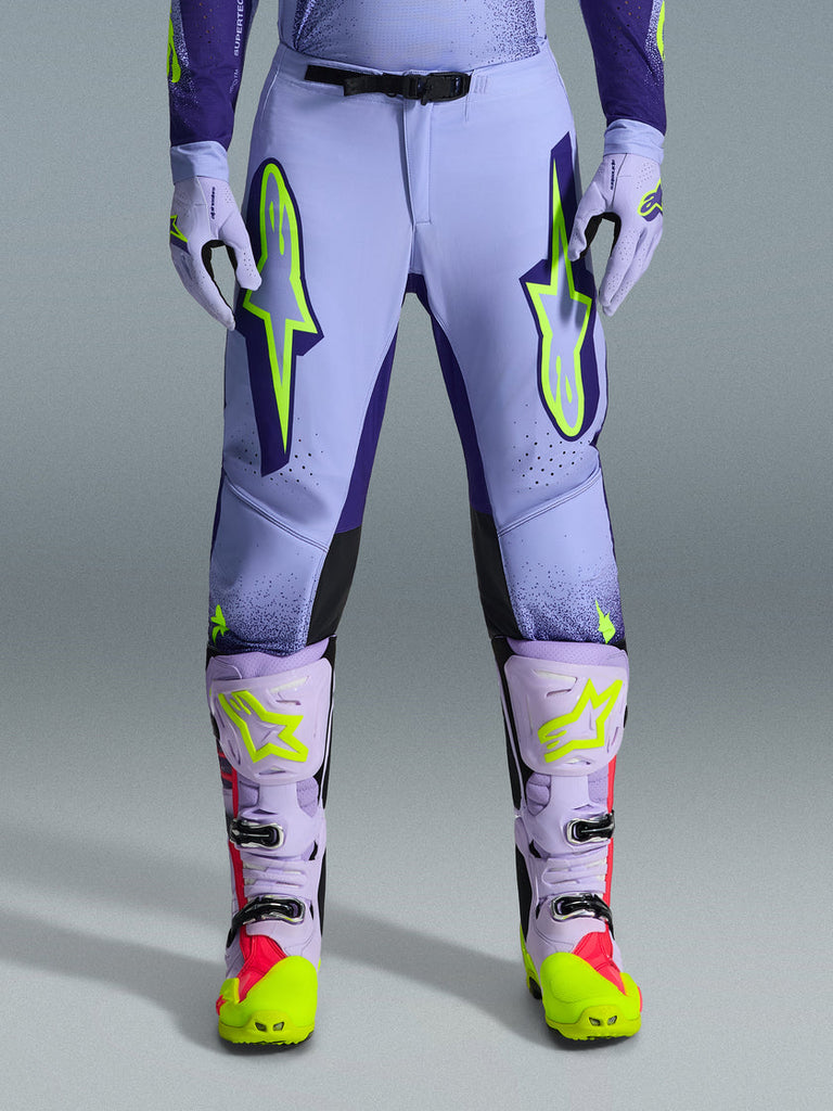 Alpinestars 2026 Supertech Scenz Pants - Purple/Fluro-Yellow - View 3 | Everest Motorcycles