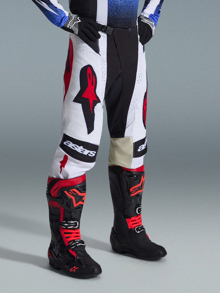 Alpinestars 2026 Techstar Knif Pants - Black/White/Red - View 4 | Everest Motorcycles