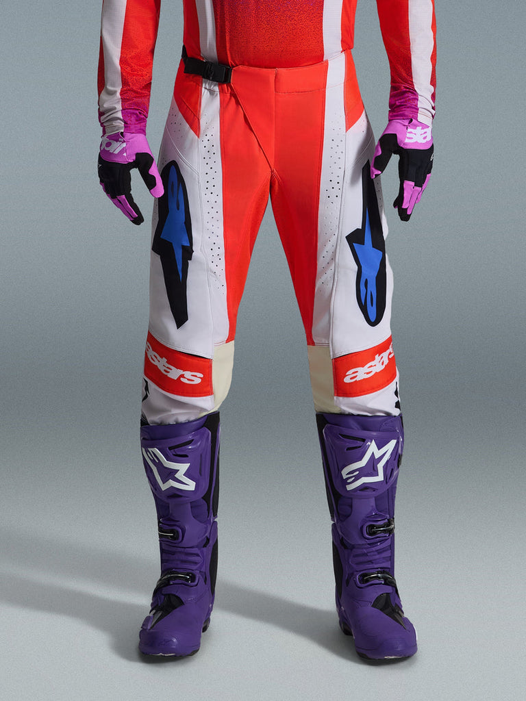 Alpinestars 2026 Techstar Knif Pants - Light Green/Orange Fluro/Black - View 3 | Everest Motorcycles
