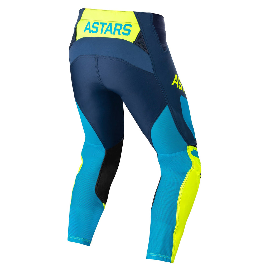 Alpinestars 2022 Techstar Factory Pants - Blue/Yellow/Fluro Blue - View 2 | Everest Motorcycles