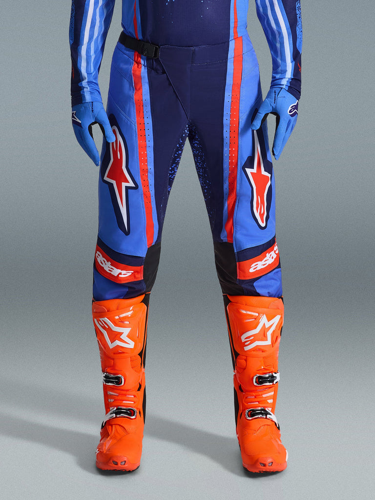 Alpinestars 2026 Techstar Nomur Pants - Dark Navy/Orange/Ucla Blue - View 3 | Everest Motorcycles