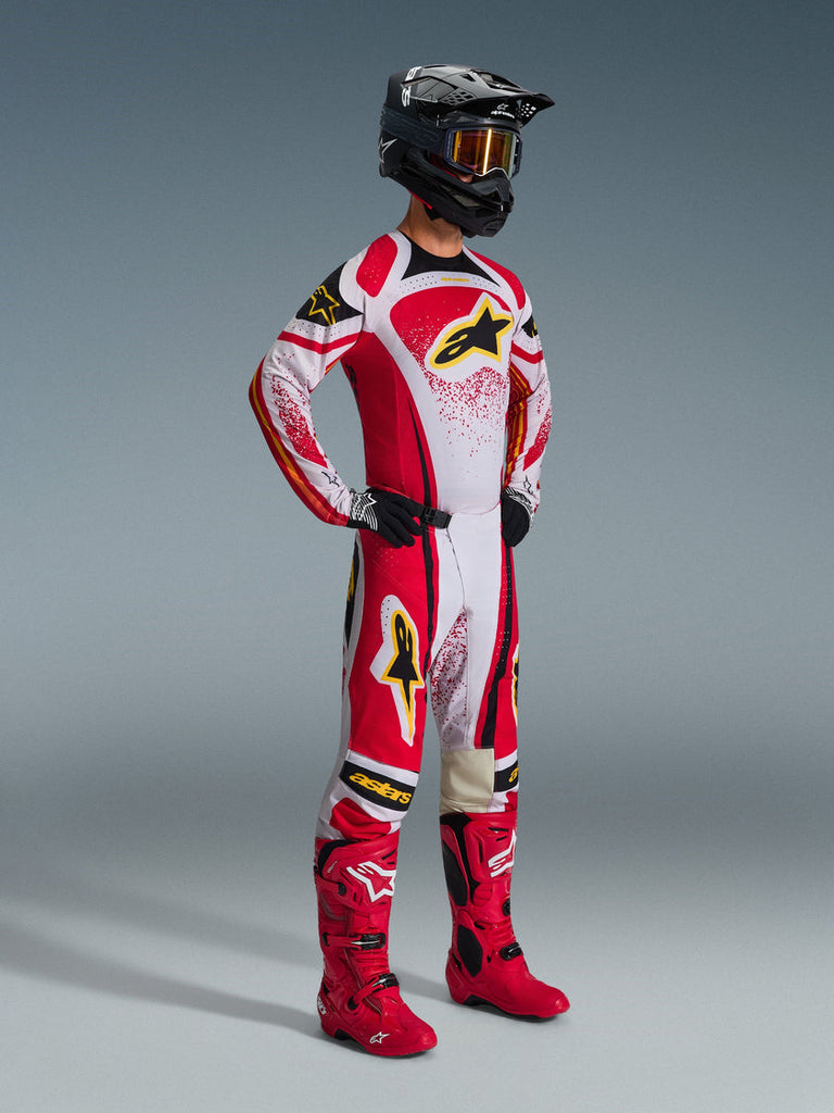 Alpinestars 2026 Techstar Nomur Pants - Light Gray/Red/Black - View 5 | Everest Motorcycles