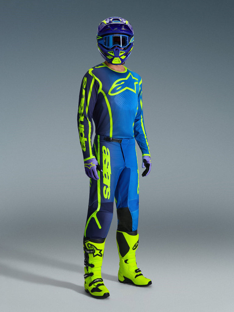 Alpinestars 2026 Fluid Apex Pants - Blue/Yellow Fluro - View 5 | Everest Motorcycles