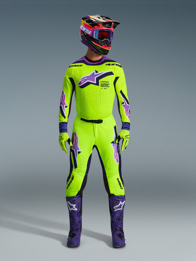Alpinestars 2026 Supertech Vista Pants - Yellow/Purple/Black - View 4 | Everest Motorcycles