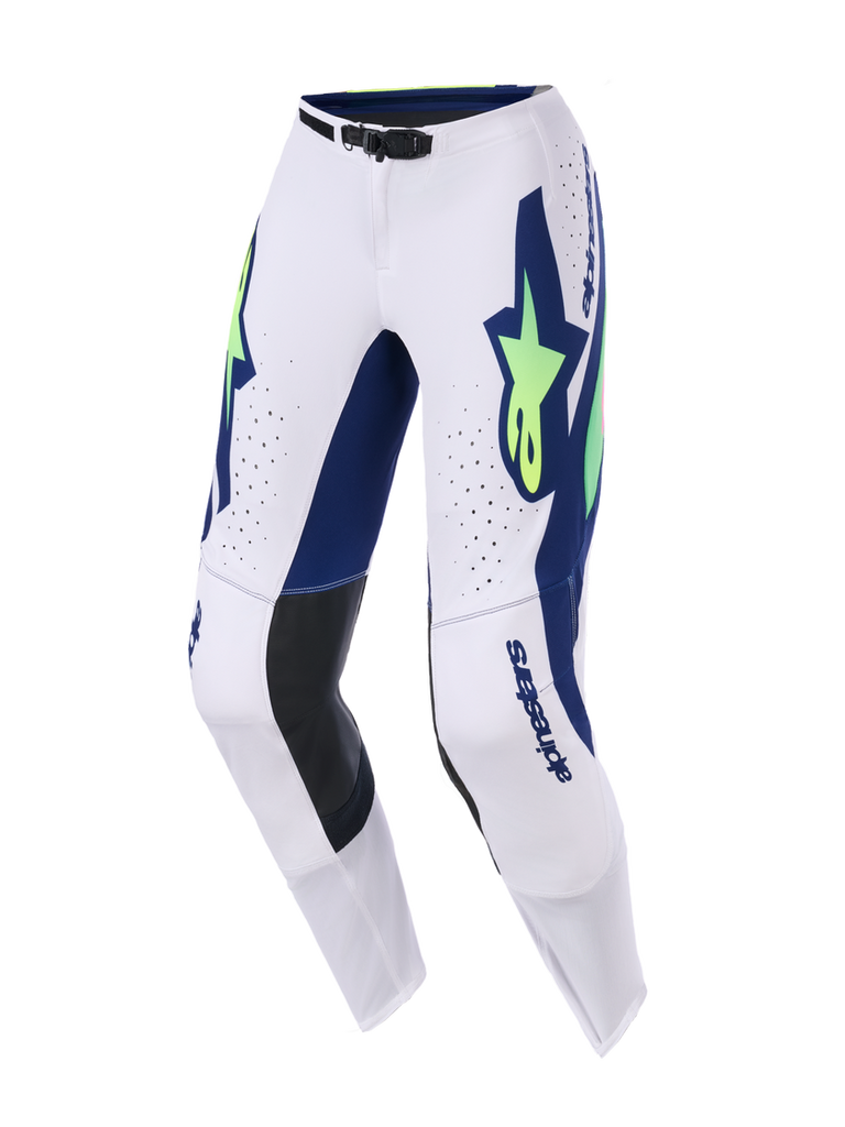 Alpinestars 2026 Supertech Vista Pants -Light Gray/Yellow Fluro/Blue - View 1 | Everest Motorcycles