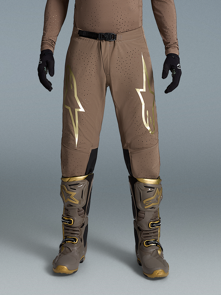 Alpinestars Supertech Air Gold LE Pants - Earth Brown / Gold