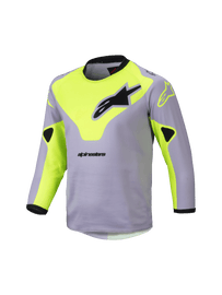 Alpinestars 2025 Kids Racer Veil Jersey - Gray Fluro Yellow