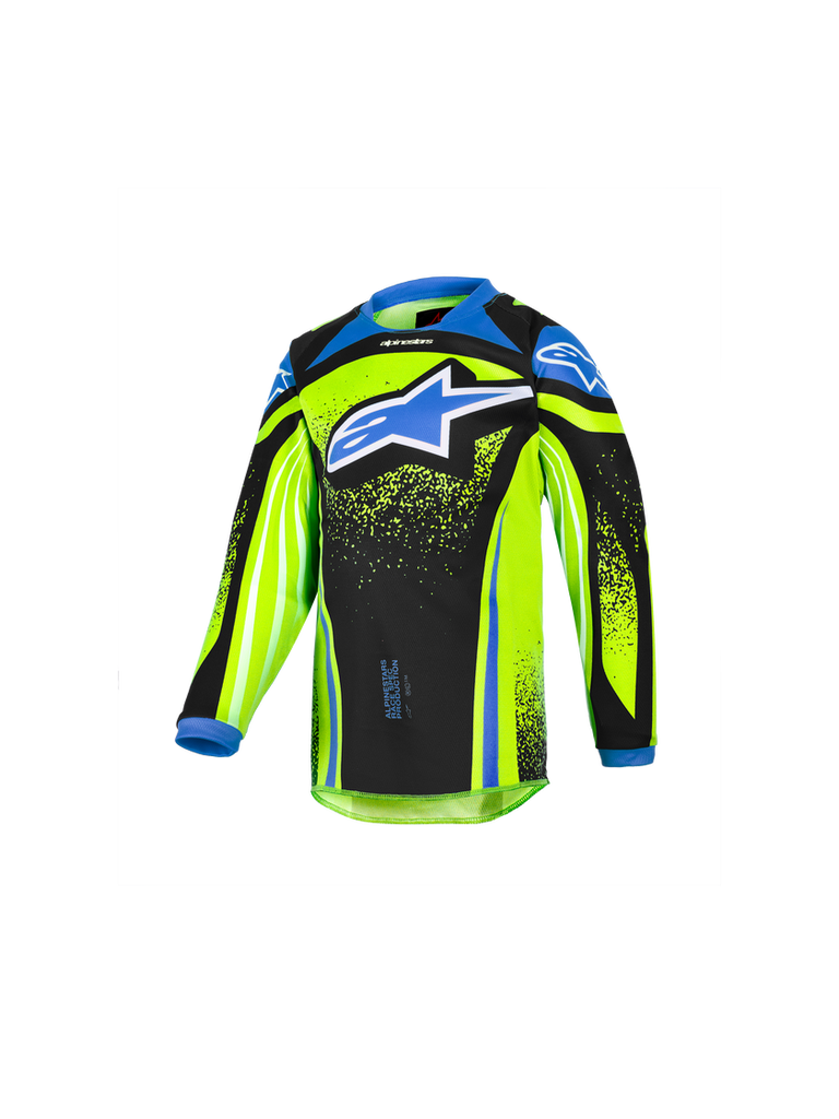 Alpinestars 2026 Kids Racer Nomur Jersey - Dark-Navy/Fluro-Yellow/Ucla Blue - View 1 | Everest Motorcycles