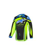 Load image into Gallery viewer, Alpinestars 2026 Kids Racer Nomur Jersey - Dark-Navy/Fluro-Yellow/Ucla Blue - View 1 | Everest Motorcycles