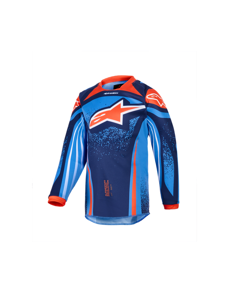 Alpinestars 2026 Kids Racer Nomur Jersey - Dark-Navy/Orange/Ucla Blue - View 1 | Everest Motorcycles