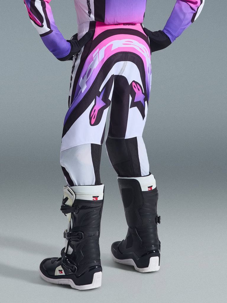 Alpinestars 2026 Youth Supertech Vista Pants - White/Purple/Black - View 3 | Everest Motorcycles
