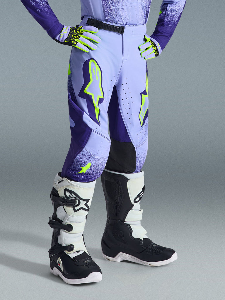 Alpinestars 2026 Youth Supertech Scenz Pants -Purple/Yellow Fluro - View 3 | Everest Motorcycles