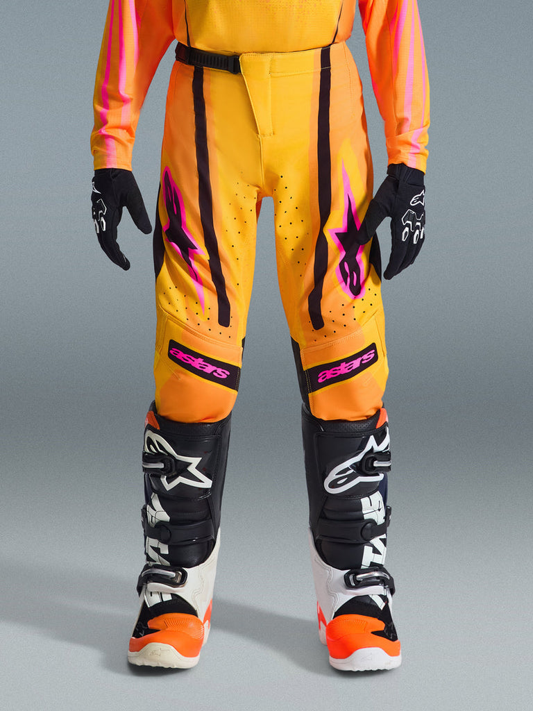 Alpinestars 2026 Youth Supertech Nomur Pants - Orange/Yellow/Pink - View 3 | Everest Motorcycles