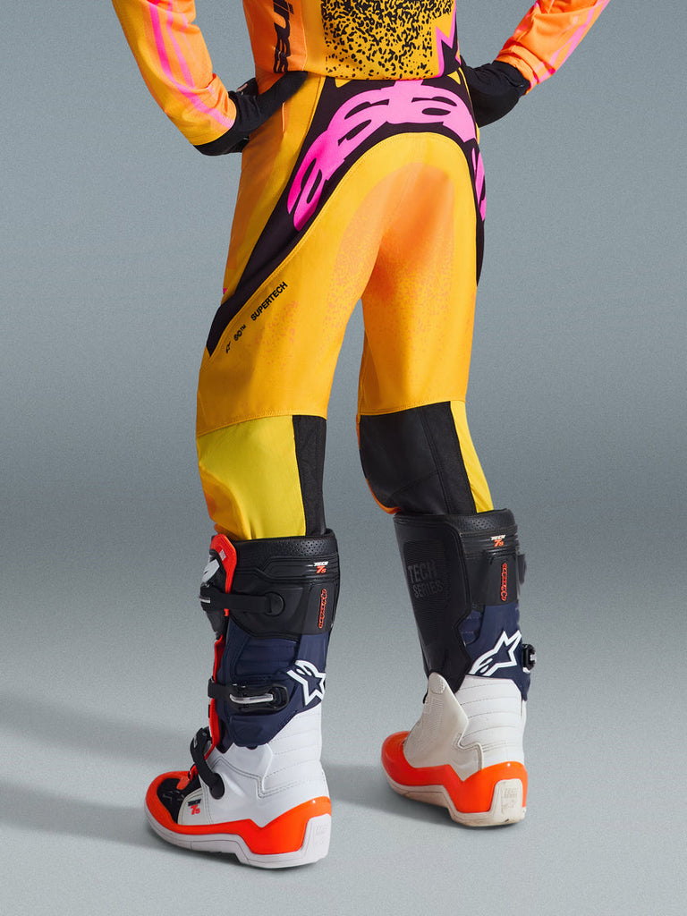 Alpinestars 2026 Youth Supertech Nomur Pants - Orange/Yellow/Pink - View 5 | Everest Motorcycles