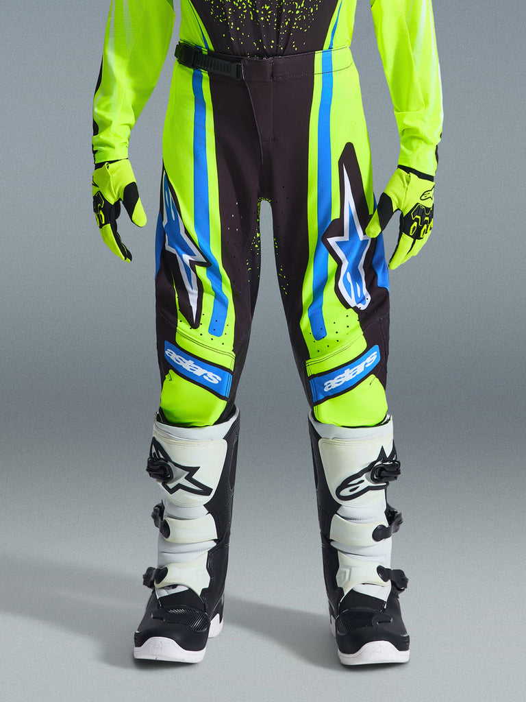 Alpinestars 2026 Youth Supertech Nomur Pants - Dark-Navy/Fluro-Yellow/Ucla Blue - View 3 | Everest Motorcycles