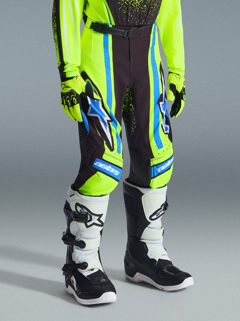 Alpinestars 2026 Youth Supertech Nomur Pants - Dark-Navy/Fluro-Yellow/Ucla Blue - View 4 | Everest Motorcycles