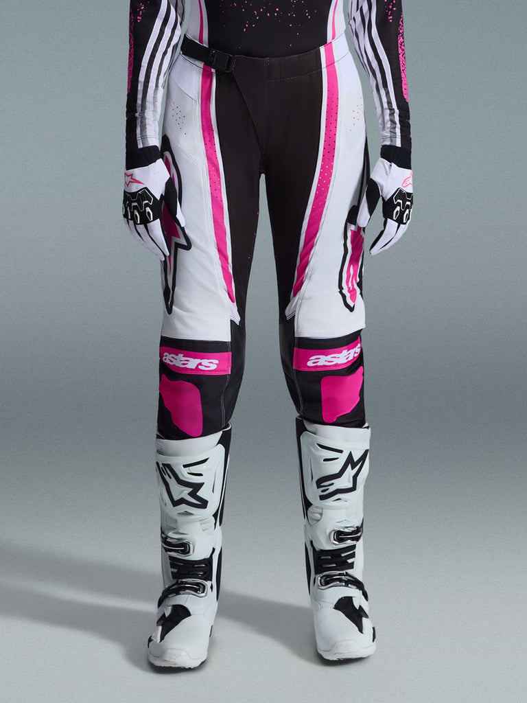 Alpinestars 2026 Womens Techstar Nomur Pants - Black White Fuchsia - View 3 | Everest Motorcycles