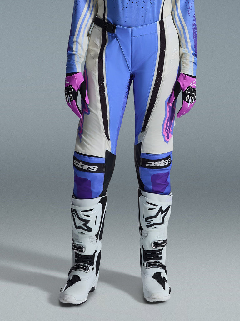 Alpinestars 2026 Womens Techstar Nomur Pants - Light-Blue Off-White Black - View 3 | Everest Motorcycles