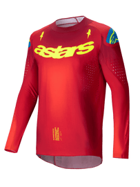 Alpinestars 2025 Supertech Maker Jersey - Bright Red Fluro Yellow