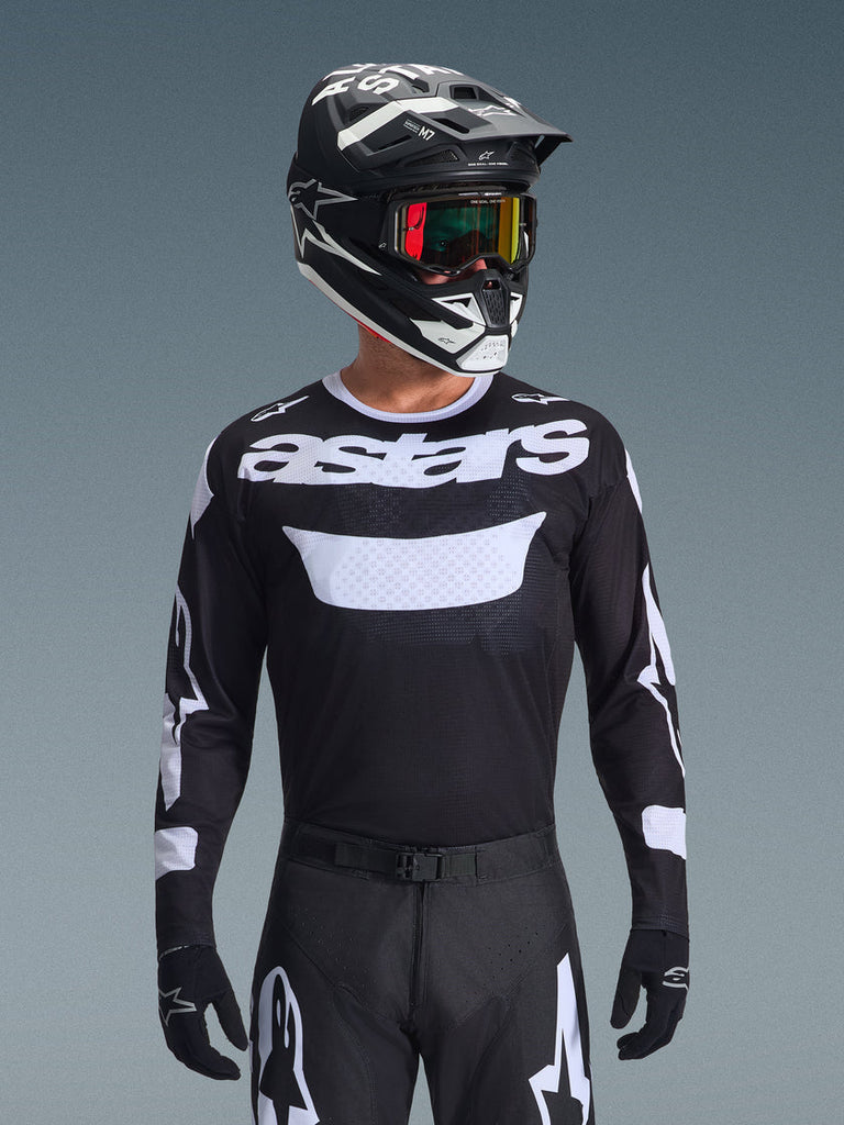 Alpinestars 2026 Racer Air Riway Jersey - Black/White - View 3 | Everest Motorcycles