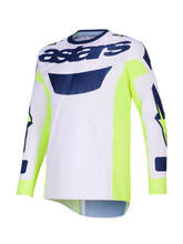 Load image into Gallery viewer, Alpinestars 2026 Racer Air Riway Jersey - Light Gray/ Fluro Yellow/Blue - View 1 | Everest Motorcycles