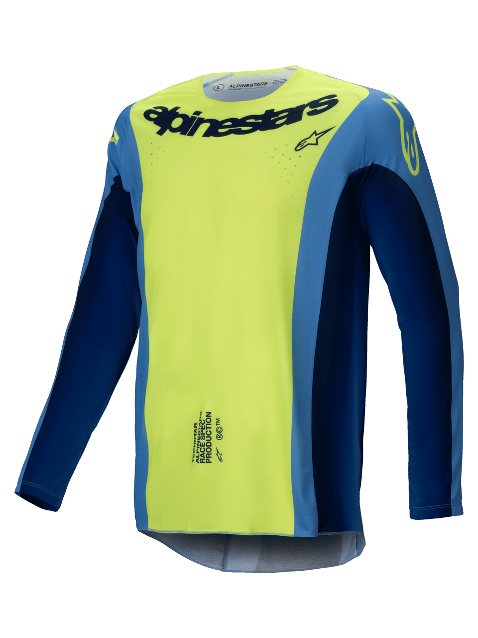 Alpinestars 2025 Techstar Melt Jersey - Fluro Yellow Blue