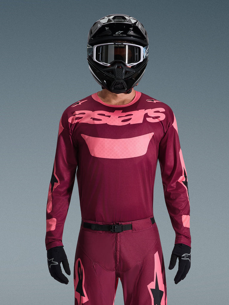 Alpinestars 2026 Racer Riway Jersey - Dark Red/Coral - View 2 | Everest Motorcycles