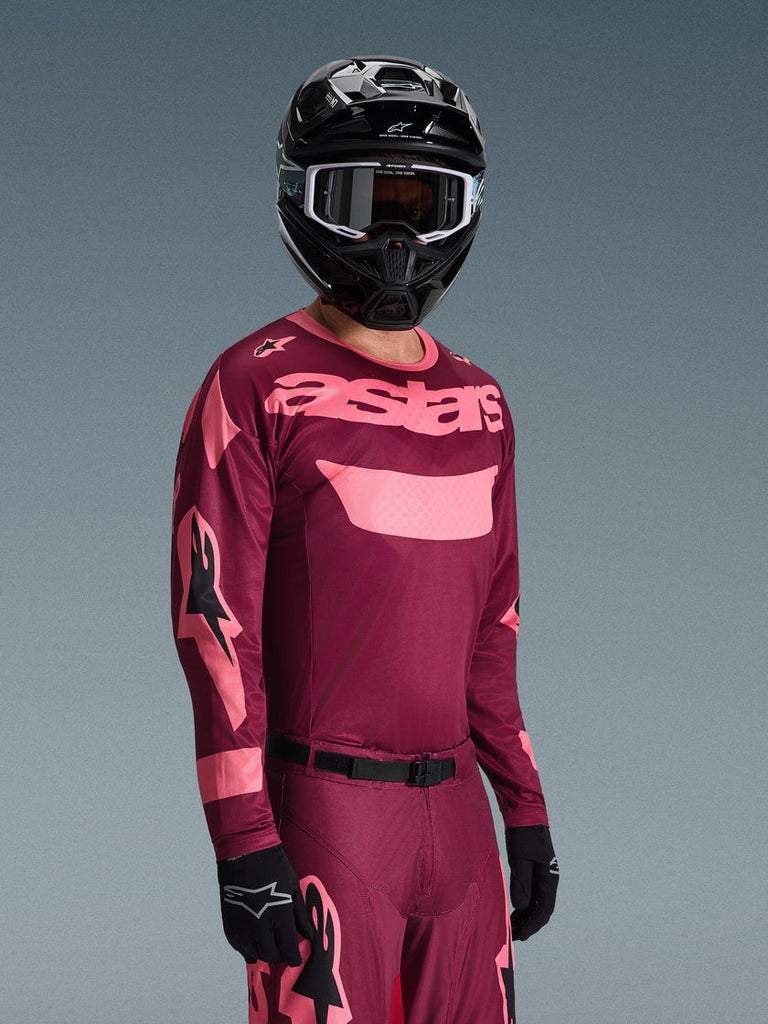 Alpinestars 2026 Racer Riway Jersey - Dark Red/Coral - View 3 | Everest Motorcycles